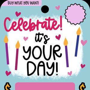 Celebrate It's Your Day - Happy Birthday Money Card Holder Unique Fun Gift